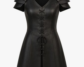 Leather Gothic Armor Cosplay Outfit