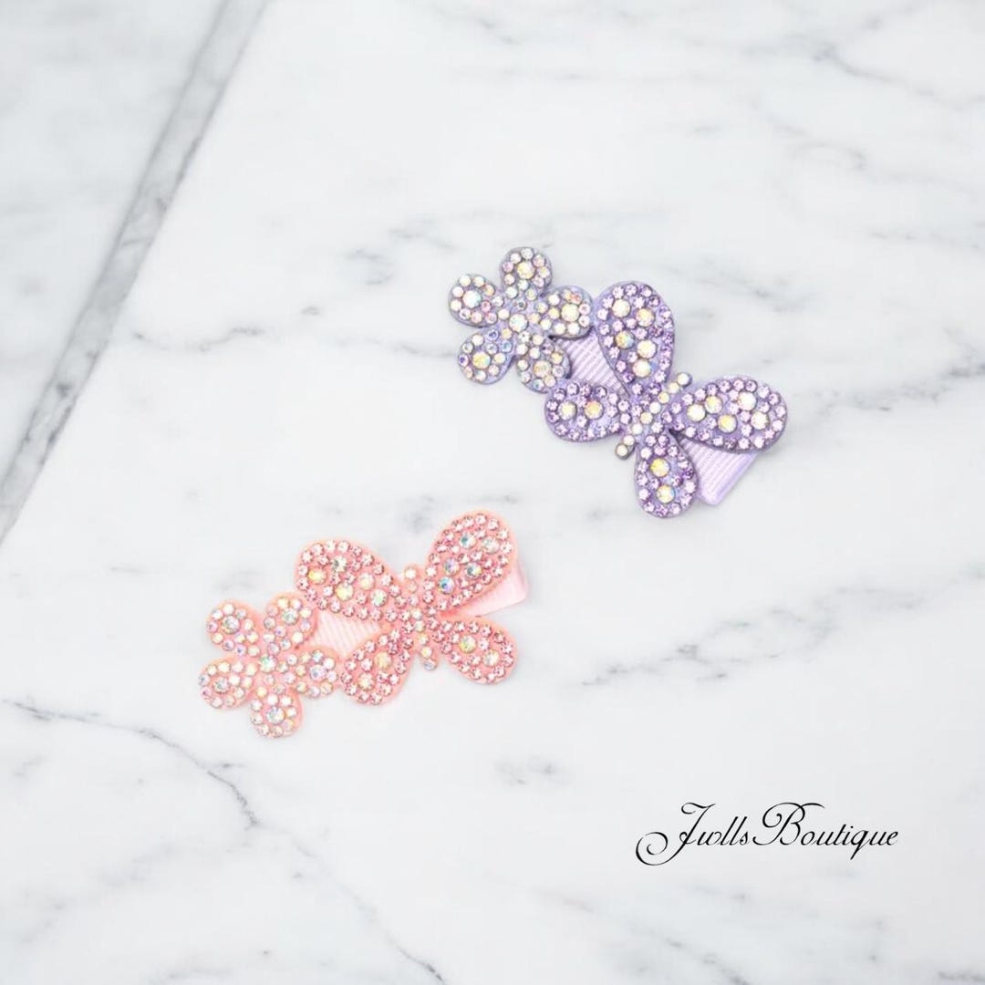 Green - Butterfly Fab Artwork Tik-Tak Hair Clip for Kids (Set of 2) 04 main image 1