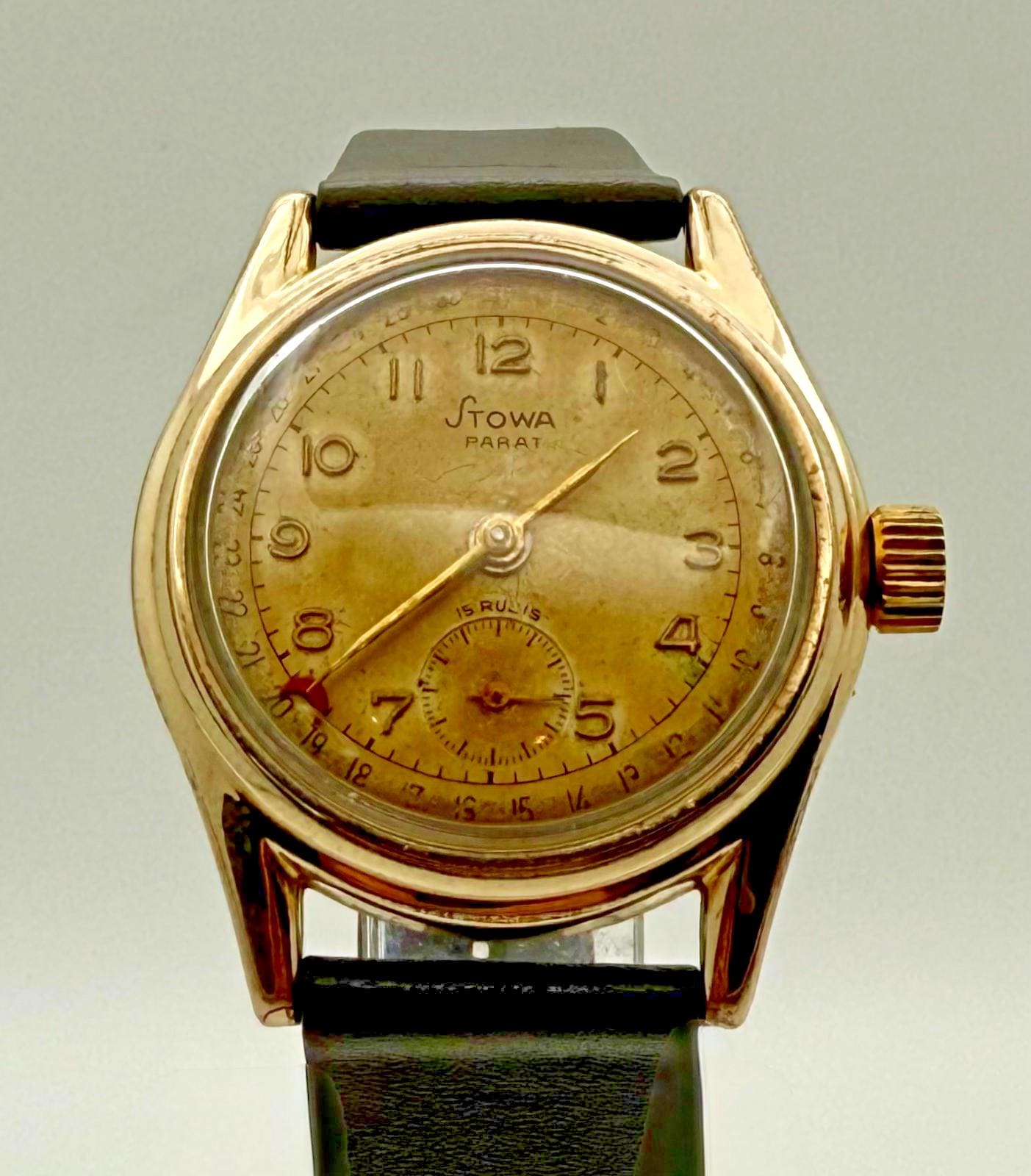 Stowa Parat Stowa Uhren Gold Vintage Stowa Parat Black Watch 17