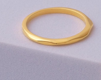 Gold Stacking Ring, Minimalist Band, Dainty Ring