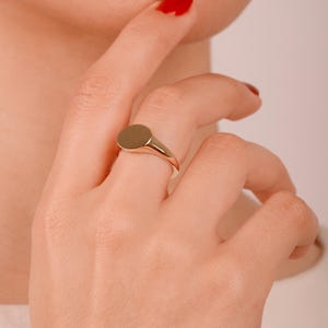 Anillo de sello grabado personalizado, anillo con inicial personalizada, anillo de sello con monograma, anillo de promesa grabado, anillo con nombre personalizado, regalos para novia