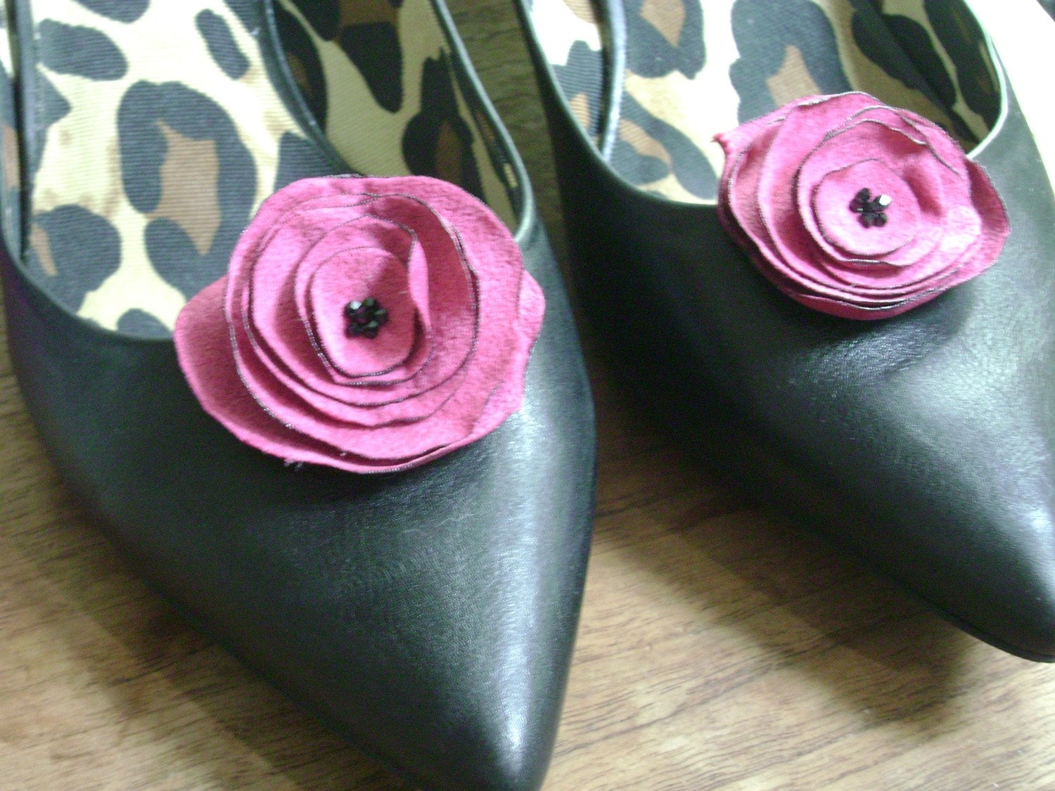 Jordan Shoe Clips Hot Pink With Black Centers Etsy