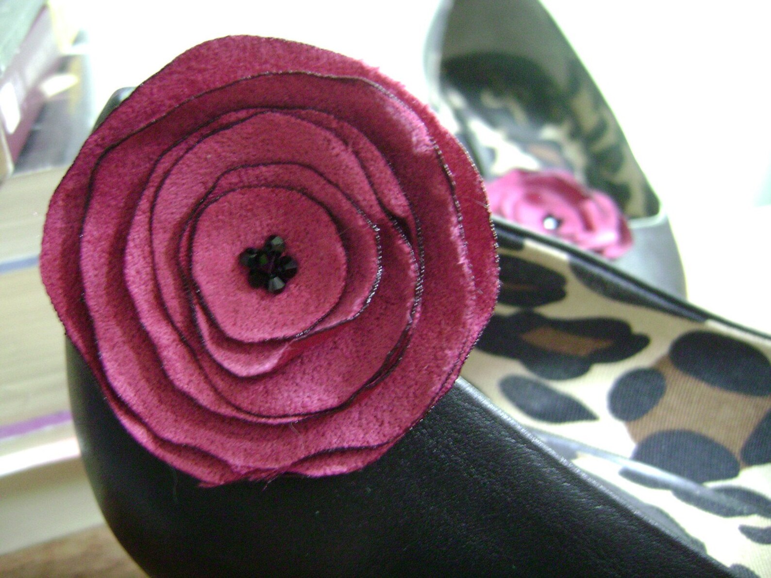 Jordan Shoe Clips Hot Pink With Black Centers Etsy