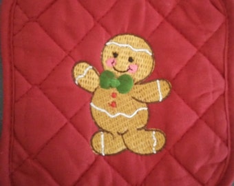 Fat Gingerbread Man Pot Holder