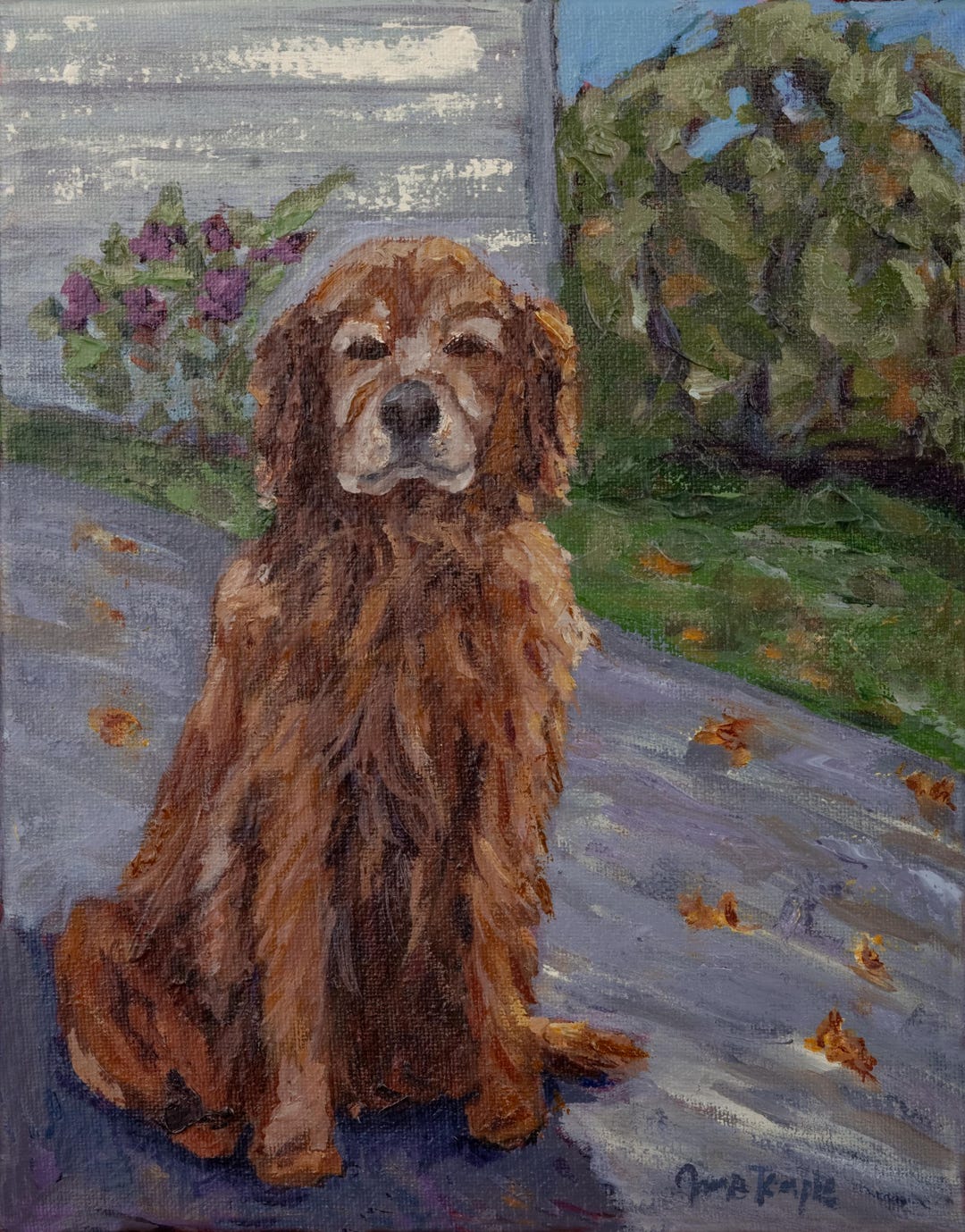 Golden Retriever Art Print | Digital Dog Wall Art | Printable Golden ...
