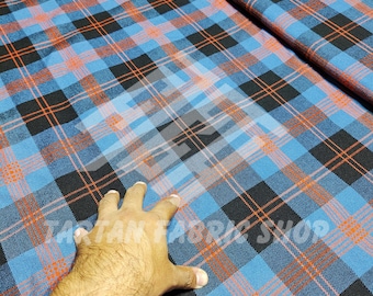 Angus Tartan Fabric - Homespun 100% Acrylic Tartan - Machine Washable - 54 Inches Width -Kilt Making Fabric