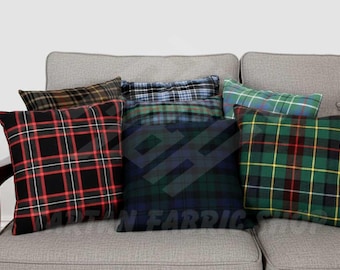 Premium Tartan Pillow Covers - Handmade Pillow Covers -Tartan Pillow Cover for Home Decor- Pillow Covers Custom Size 180 Tartan -Covers Only