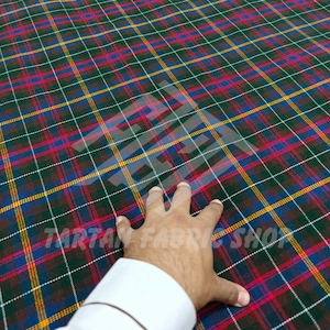 Allen of Northumbria Tartan Fabric - Homespun 100% Acrylic Tartan - Machine Washable - Running Yards - 54 Inches Width - Kilt Making Fabric
