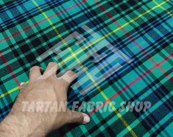Stewart Hunting Ancient Tartan Fabric - Homespun 100% Acrylic Tartan- Machine Washable -Running Yards-54 Inches Width - Kilt Making Fabric