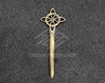Handmade Scottish Kilt Pin – Celtic knots kilt pin – Antique Brass Size 4.5 Inches"- Highland Kilt Pin for Men - Made to order