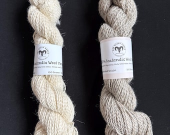 Icelandic Wool Yarn undyed natural color Wyoming Raised Worsted DK