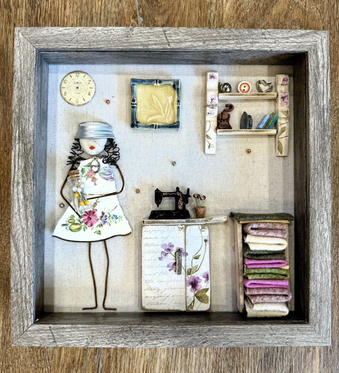 Sewing Related Gift, Sewing Gift Idea, Sewing Machine Art, Sewing Room