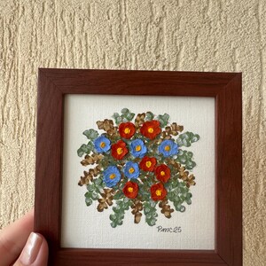 Bouquet VIII - Pintura Floral EXCLUSIVA em Óleo Pastel, Flores Vibrantes, Arte Original, Decorativa, Textura, Pintura Única