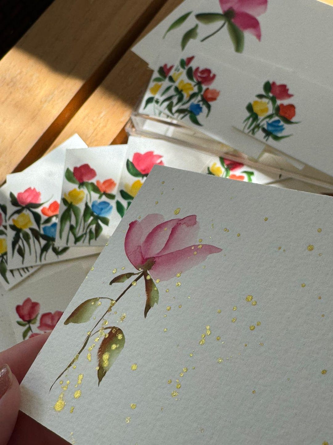 Botanical Watercolor Note Cards – Set of 18 Hand-painted Floral Cards ...