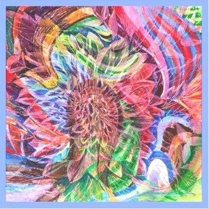 Silk square scarf, Dalia flower, large shawl 140, 140, high quality printed artwork on shawl, gift for her