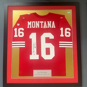 Joe Montana Signed/Autographed San Francisco 49ers NFL  Jersey Framed JSA COA