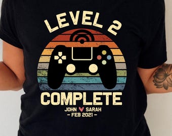 Level 2 Complete, Personalization 2nd Anniversary Gift, 2 Year Anniversary Gift For Husband wife, Gamer Husband Gift