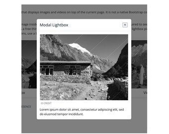Lightbox-code | Bootstrap 5.3-fragment voor het maken van beeld- en videolightboxen voor internet