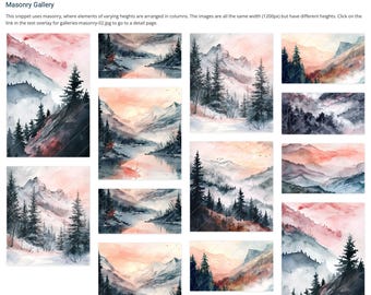 Metselwerkgalerij | Bootstrap 5.3-code voor het maken van een flexibele rasterlay-out voor afbeeldingen