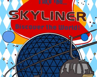 Take the Skyliner Retro Wall Art