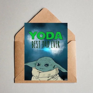 Yoda Best Dad Biglietto di auguri per la festa del papà