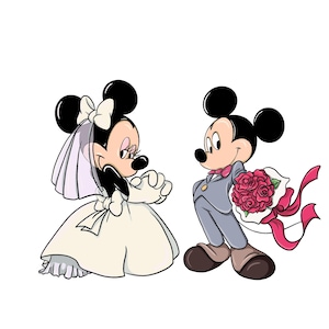 Mickey and Minnie Wedding Day Wall Art