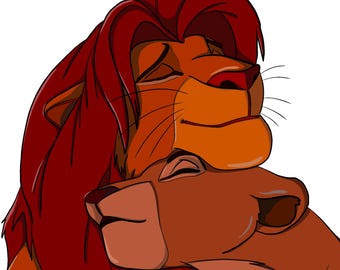 Disney's The Lion King - Simba and Nala - Watercolor Painting