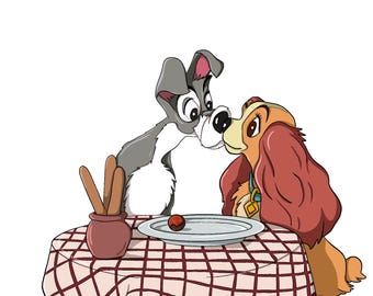 Disneys Lady och Lufsen Väggdekoration