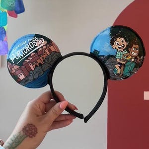 Hand Painted Luca Ears, Disney Park Ears