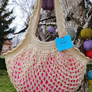 Netztasche gehäkelt - Makramee Tasche - Netztasche