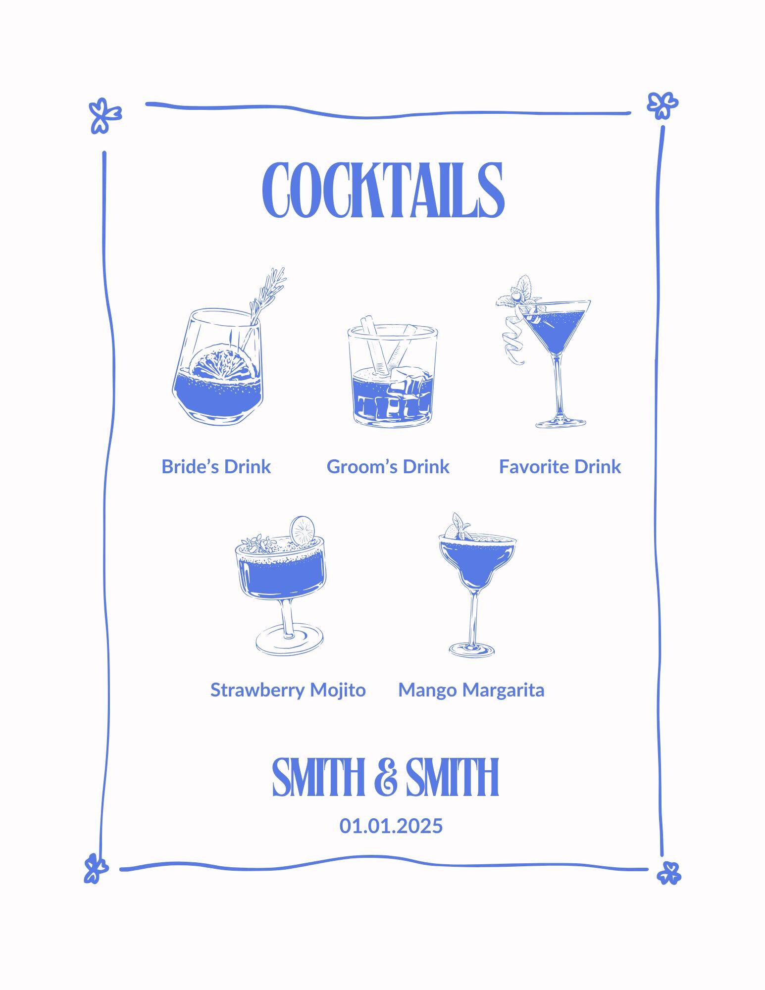 Signature Drink Template - Etsy