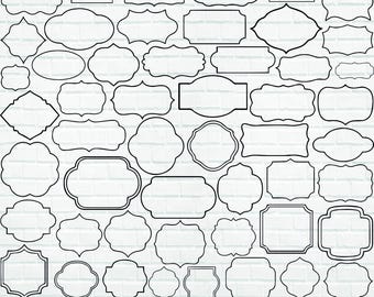 Classic Frame SVG Bundle, Label Borders, Vintage Frames Clipart