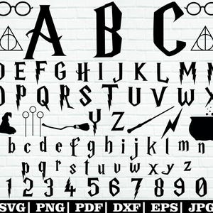 Potter Font Svg, Wizard Font Svg, Wizard Font Cut Files Font, Halloween Font Svg, Potter Alphabet Svg, Magic Font Svg, Wizard Font Clipart
