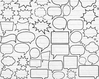 Speech Bubbles SVG Bundle, Cut Files for Cricut