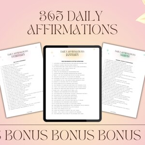 365 Afirmações Diárias | BÔNUS: Lista de Tarefas, Cartão de Atenção Plena e Diário de Gratidão