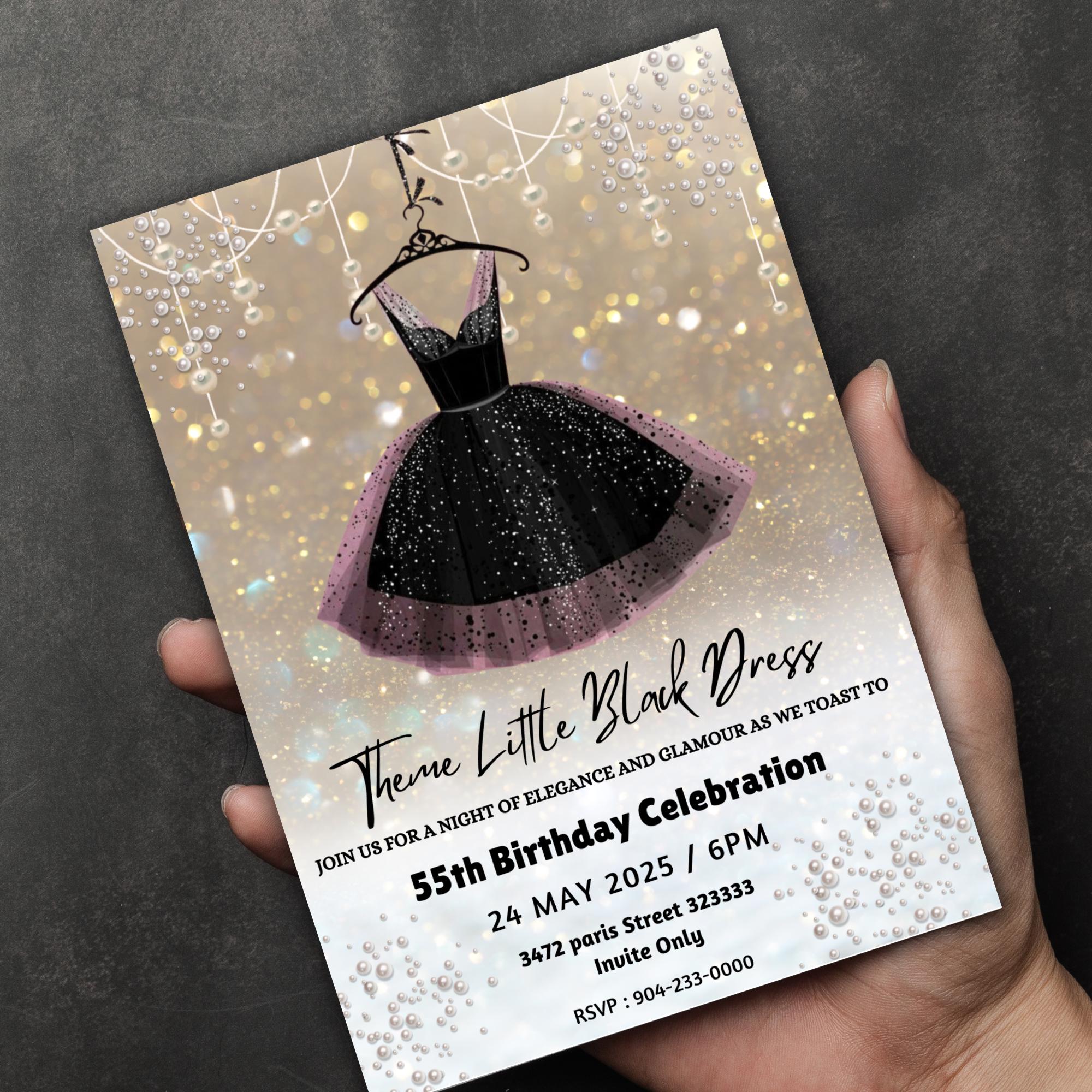 little black dress party invitations Little Black Dress Party Invitations