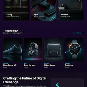 Vantage e-commerce besturingssysteem, luxe online winkelsjabloon, beheerdersdashboard, schermen mobiele app, html-ontwerp, opstartkit, gratis bonus
