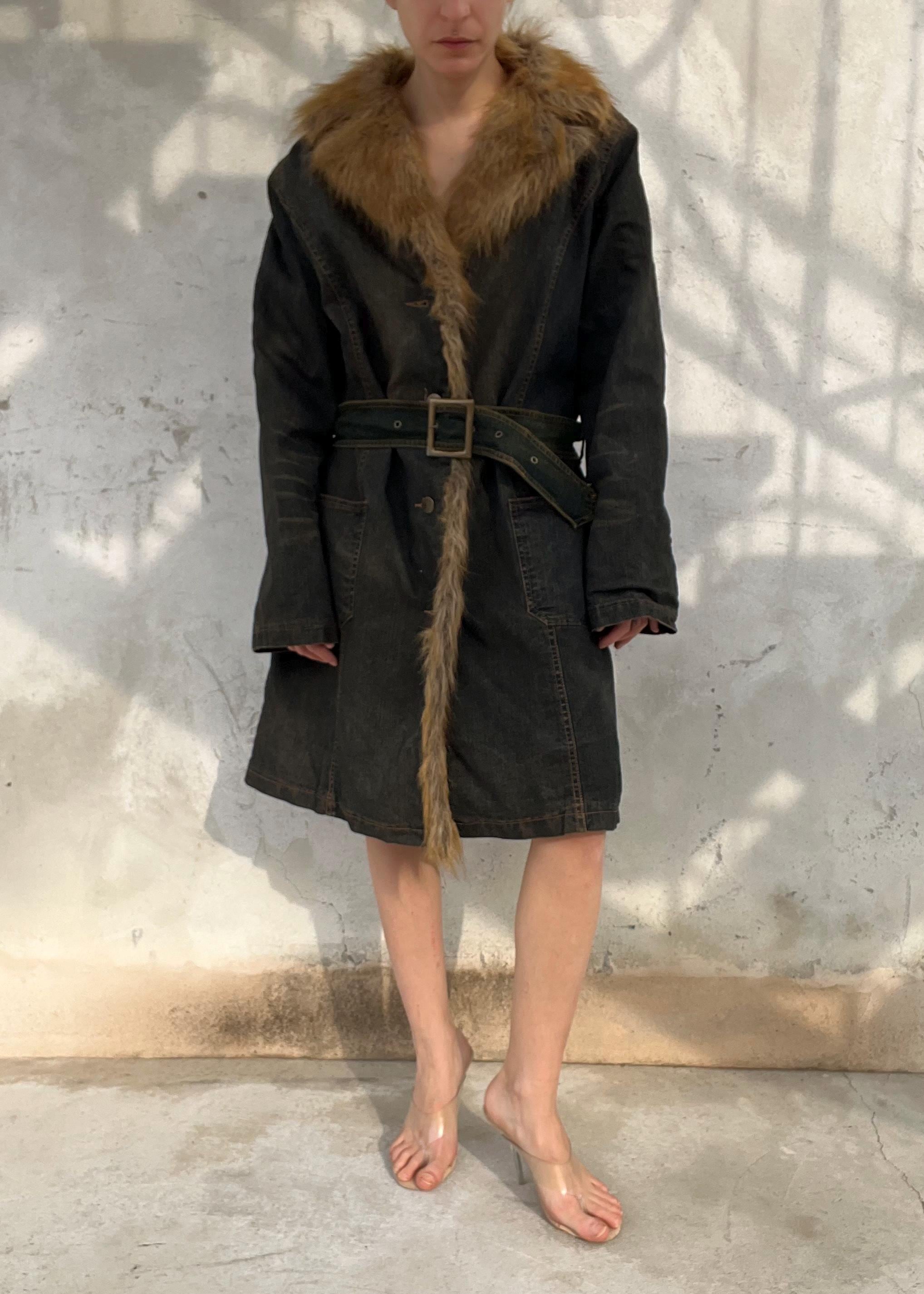 Y2k faux fur jacket - Etsy 日本