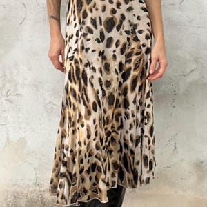 Cheetah printed light flared dress