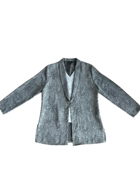 Vintage gray jacket with python print - image 7