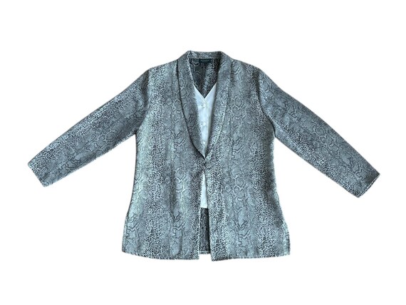 Vintage gray jacket with python print - image 8