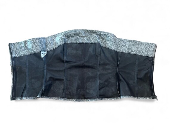 Guess faux leather bodice with grey python pattern - image 5