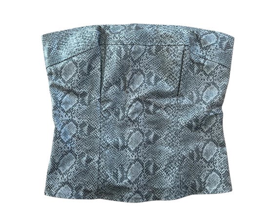 Guess faux leather bodice with grey python pattern - image 6