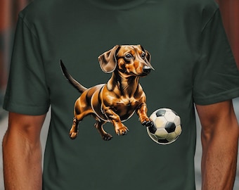 Dachshund Soccer Shirt, Soccer Gift, Weiner Dog Tee