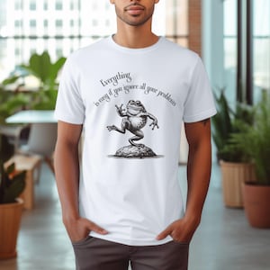 Frog T Shirt, Frog Shirt, Funny Frog Shirt, Frog Print, Animal Lover Gift, Frog Love Shirt, Gift For Her, Gift For Him, Vintage