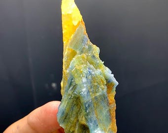Rare Blue Kyanite on Calcite Specimen from Pakistan 63 Granm