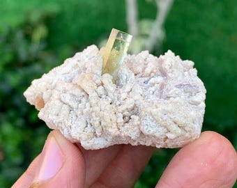 Watermeloen-toermalijnkristal op matrix uit Afghanistan 39 gram