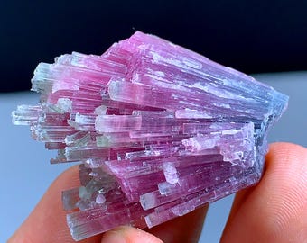 66.10 Carats Amazing Bi Color Cotton Candy Tourmaline Cluster, Tourmaline Bunch From Afghansitan