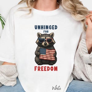 Patriotic Raccoon T-Shirt: Funny 4th of July Comfort Colors Tee