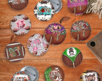 Custom Game Day Buttons Template,Team Spirit Pin Back Buttons for Sport,Football Dad Mom Buttons Badge,University College Game Day Buttons